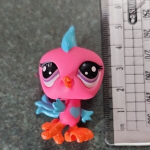 Littlest Pet Shop Pink and Blue Bird Figurine